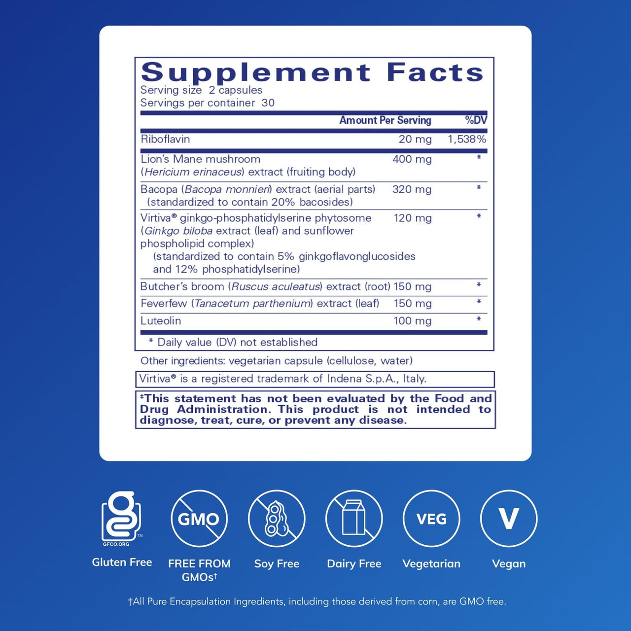 Pure Encapsulations Brain Reset | Supports Concentration, Clarity, and Memory Associated with Brain Fog | 60 Capsules*