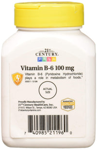 Thumbnail for 21st Century Vitamin B-6 100 Mg, 110 Count