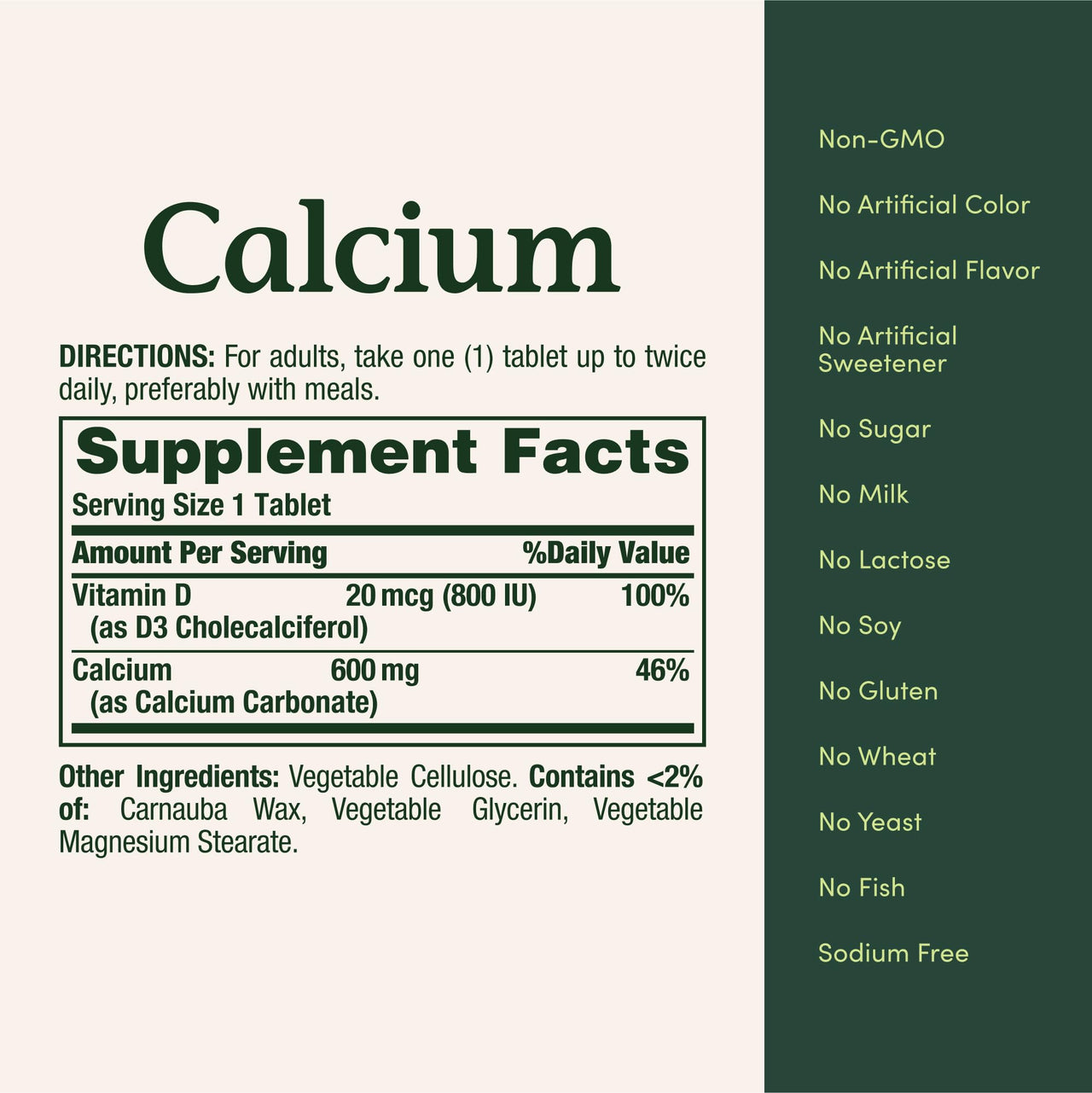 Nature's Bounty Calcium Carbonate & Vitamin D, Supports Immune Health & Bone Health, 600mg Calcium & 800IU Vitamin D3, 250 Tablets