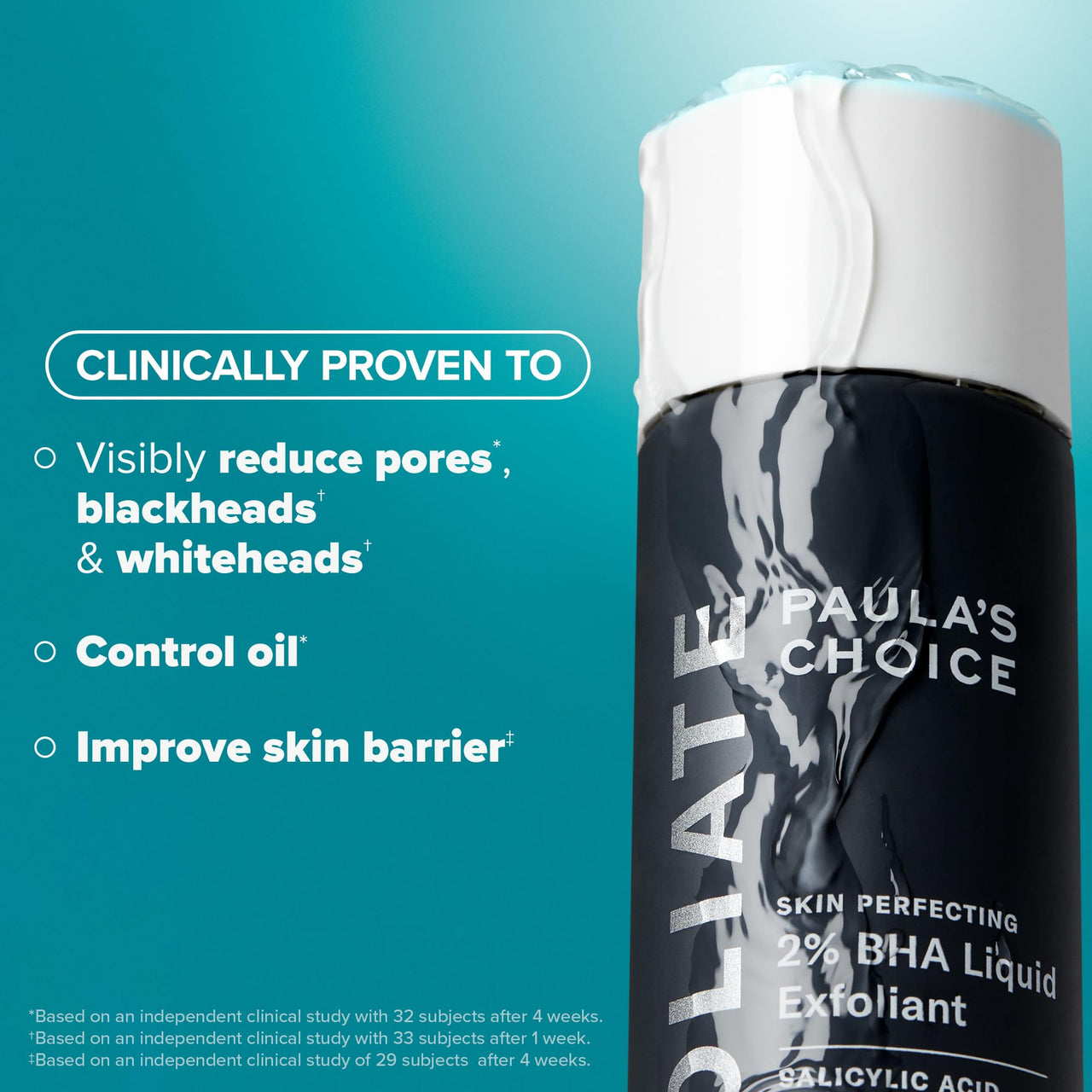 Paulas Choice--SKIN PERFECTING 2% BHA Liquid Salicylic Acid Exfoliant--Facial Exfoliant for Blackheads, Enlarged Pores, Wrinkles & Fine Lines, 4 oz Bottle