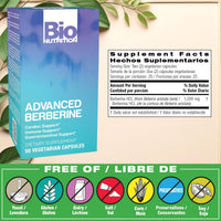 Thumbnail for Bio Nutrition Advanced Berberine 50 Vegetarian Capsules | 1,200 Milligram Berberine | Immune System | Healthy GI