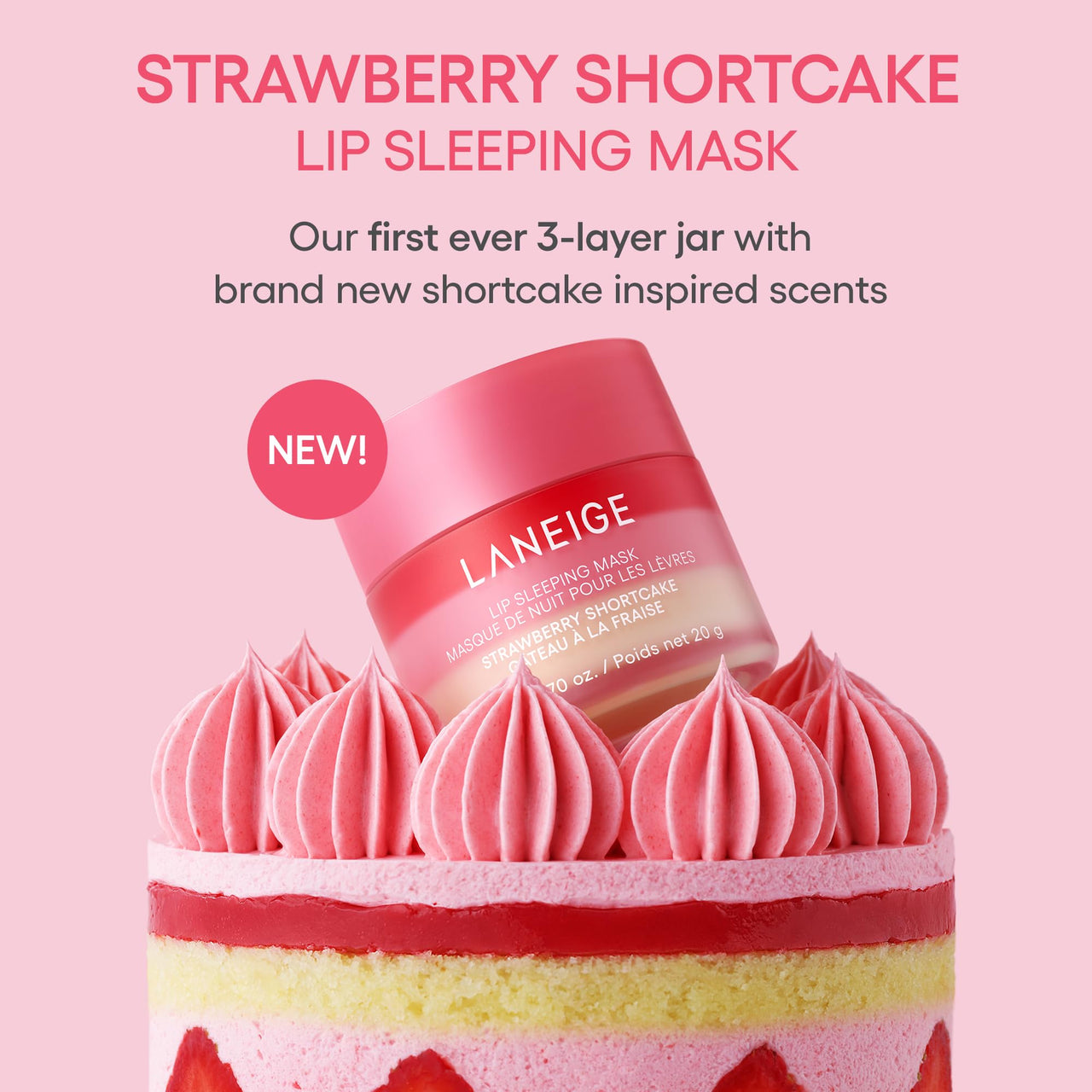 LANEIGE Strawberry Shortcake Lip Sleeping Mask: Intense Overnight Lip Mask for Soft, Hydrated Lips