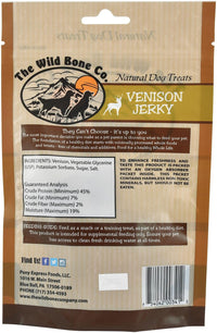 Thumbnail for The Wild Bone Company Venison Jerky Dog Treats | Natural High Protein Chewy Training Bits | Made in the USA, 2 Ounces