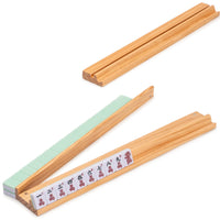 Thumbnail for Yellow Mountain Imports American Mahjong Set, “Jade Horizon” – 166 Tiles with Wooden Racks & Pushers, Wright Patterson Scoring Coins, Dice, Wind Indicator, and Soft Beige Case