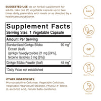 Thumbnail for Solgar Ginkgo Biloba Leaf Extract - 180 Vegetable Capsules - Standardized Full Potency (SFP) - Non-GMO, Vegan, Gluten Free, Dairy Free, Kosher - 180 Servings