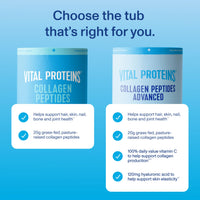 Thumbnail for Vital Proteins Collagen Peptides Powder Advanced with Hyaluronic Acid & Vitamin C, 20oz Collagen Protein, Unflavored, 27 Servings