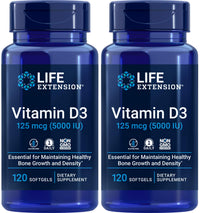 Thumbnail for Life Extension Vitamin D3 5000 IU, 120 Softgels (Pack of 2)