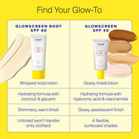 Thumbnail for Supergoop! Glowscreen Body SPF 40 PA+++, 3.4 fl oz - Body Lotion + Broad Spectrum Sunscreen with Subtle Shimmer - Adds Instant Glow & Hydration - Contains White Stargrass & Coconut Alkanes