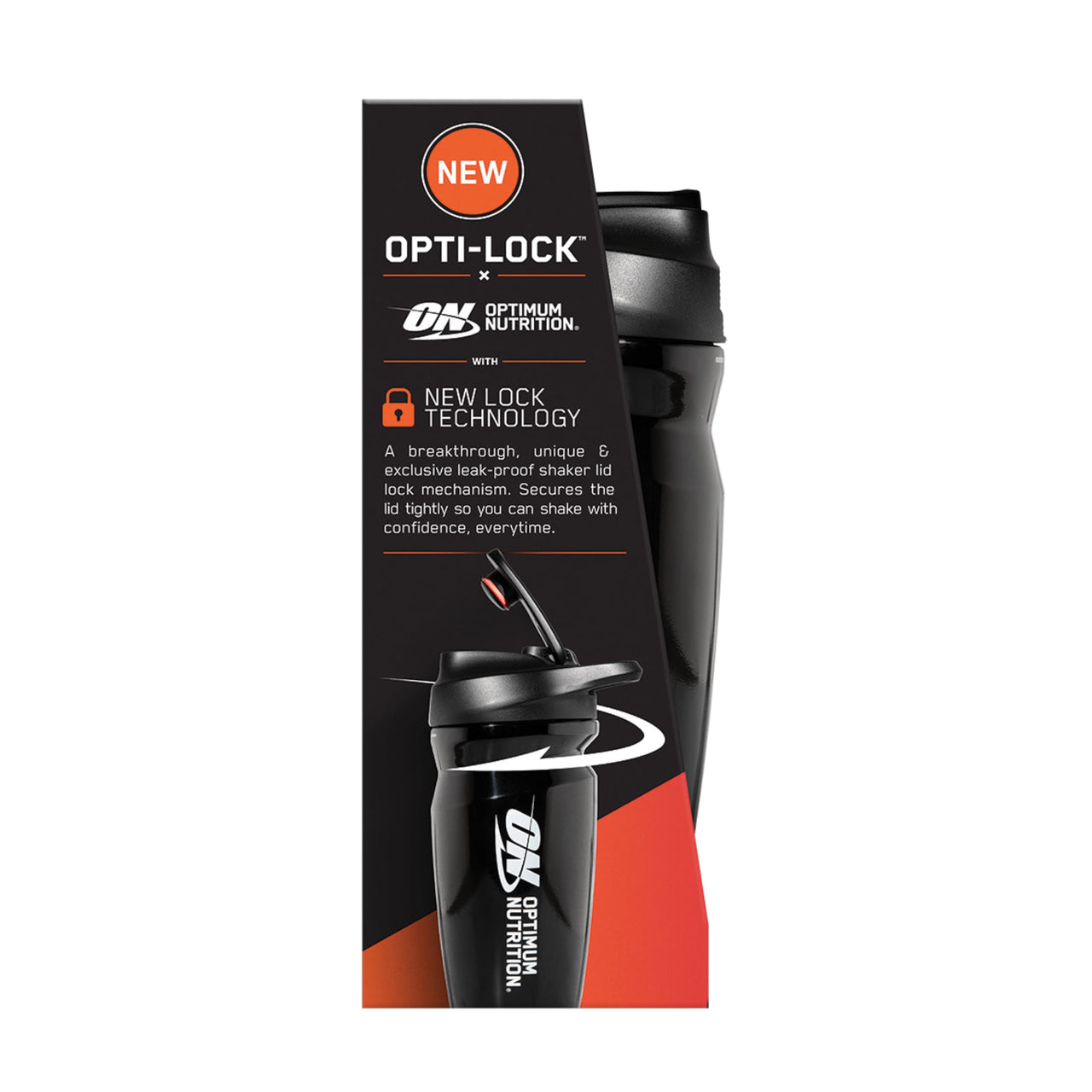 Optimum Nutrition Opti-Lock Mix Shaker Cup, Ergonomic Sports Lid, Ultra-Performance Seal, BPA and DEHP Free, Audible Lock Click, Secure Lid, 700 mL Capacity (Pack of 1)