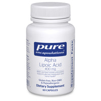 Thumbnail for Pure Encapsulations Alpha Lipoic Acid 400 mg | ALA Supplement for Liver Support, Antioxidants, Nerve and Cardiovascular Health, Free Radicals, and Carbohydrate Support* | 60 Capsules