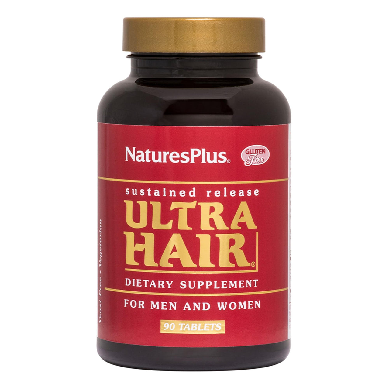NaturesPlus Ultra Hair - 90 Sustained Release Tablets, Pack of 2 - Supports Healthy Hair Growth - for Men & Women - Gluten Free - 90 Total Servings