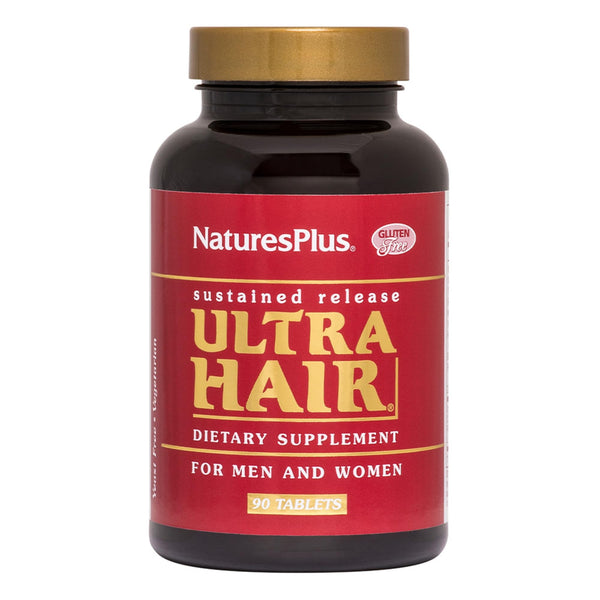 NaturesPlus Ultra Hair - 90 Sustained Release Tablets, Pack of 2 - Supports Healthy Hair Growth - for Men & Women - Gluten Free - 90 Total Servings