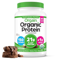 Thumbnail for Orgain Organic Vegan Protein Powder, Creamy Chocolate Fudge - 21g Plant Protein, 6g Prebiotic Fiber, Low Net Carb, No Lactose Ingredients, No Added Sugar, Non-GMO, For Shakes & Smoothies, 2.03 lb