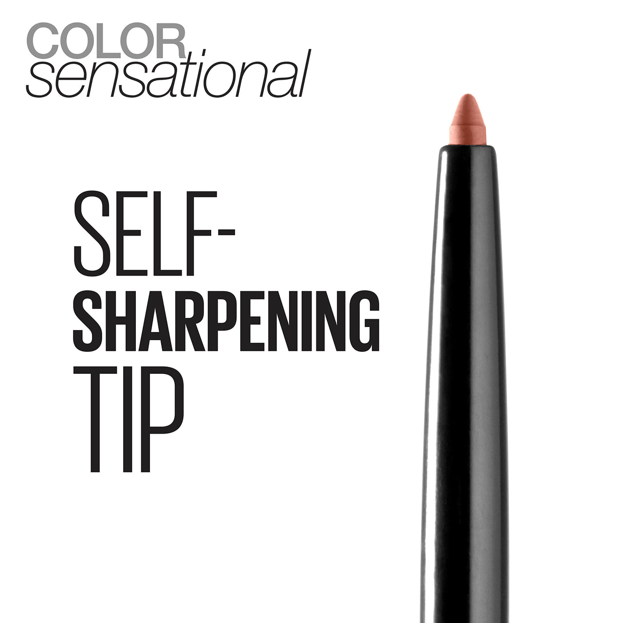 Maybelline Color Sensational Shaping Lip Liner with Self-Sharpening Tip, Beige Babe, Nude, 1 Count