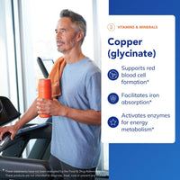 Thumbnail for Pure Encapsulations Copper Glycinate 60's - 2 mg Copper Supplement, Supports Red Blood Cell Formation* - Aids Energy Metabolism - Non-GMO & Vegan - 60 Capsules