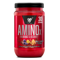 Thumbnail for BSN Amino X Muscle Recovery & Endurance Powder, BCAAs, 10 Grams of Amino Acids, Keto Friendly, Caffeine-Free, Support Endurance, Zero Sugar, Fruit Punch, 30 servings, 15.34 Ounce (Packaging May Vary)