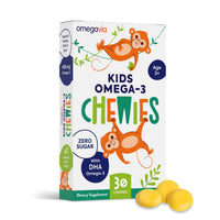 Thumbnail for OmegaVia Omega 3 Chewies, Daily DHA Chewable Vitamins for Kids, Omega 3 for Ages 3-12 to Support Brain & Eye Health, Sugar-Free Natural Fruit Flavor, Omega 3 Fish Oil, 30 Individual Packets