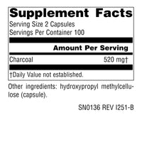 Thumbnail for Source Naturals Charcoal - 100% Pure Activated, Digestive Aid* - 200 Vegetarian Capsules