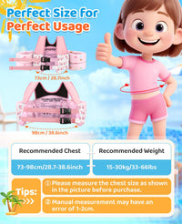 Thumbnail for HeySplash Swim Vest for Kids, Toddler Pool Floaties Fit 33-66 Lbs,Swimming Vest with Adjustable Strap, Swim Jacket Water Wing Arm Float, Puddle Beach Boat Jumper Float Device Girl,Pink Whale