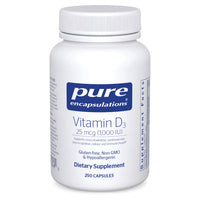 Thumbnail for Pure Encapsulations Vitamin D3 25 mcg (1,000 IU) - Supplement to Support Bone, Joint, Breast, Heart, Colon & Immune Health* - with Premium Vitamin D - 250 Capsules