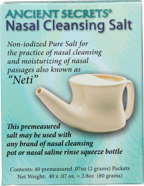 ANCIENT SECRETS NASAL CLEANSING POT SALT 40 PKT 1-EA by Ancient Secrets