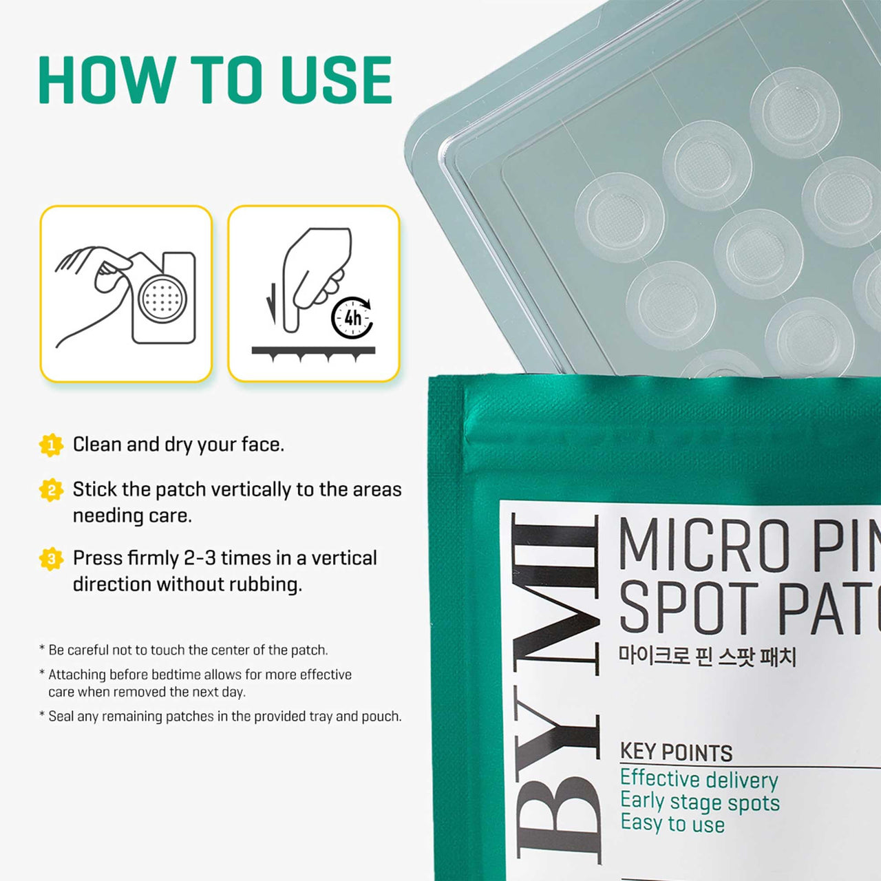 SOME BY MI Micro Pin Spot Patch - Pack of 1, 14mm 9 Counts - Microneedle Hydrocolloid Pimple Patch with Salicylic and Hyaluronic Acid - Skin Troubles Care Focused Spot Cover - Korean Skin Care