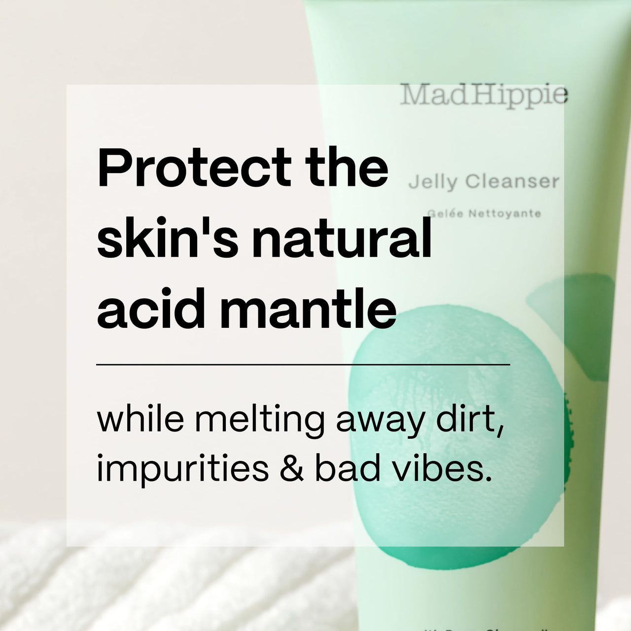 Mad Hippie Gel Cleanser - Jelly to Milky Hydrating Face Wash for Women/Men with Rose, Chamomile, and Hyaluronic Acid, 4 FL OZ