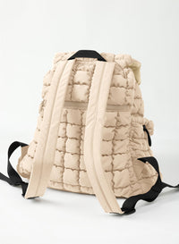 Thumbnail for ODODOS Quilted Backpack 2.0 for Women Lightweight Puffer Hiker Pack Drawstring Padding Travel Gym Bag, Ivory