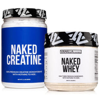 Thumbnail for NAKED Vanilla Whey Protein Powder 1LB (12 Servings) Pure Micronized Creatine Monohydrate 500g (100 Servings) – Grass-Fed; Bulk; Non-GMO; Gluten Free; Soy Free