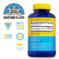 Thumbnail for Natures Life Renewing Magnesium 500 mg - Plus Vitamin B-6 - Muscles and Nerves Support - Lab Verified (180 Servings, 180 VegCaps)