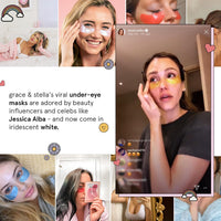 Thumbnail for grace & stella Peptide Under Eye Patches with Niacinamide & Rice Extract - Firming Eye Masks for Dark Circles and Puffiness - Friendship Gifts for Women - Vegan, Cruelty-Free (White, 24 Pairs)