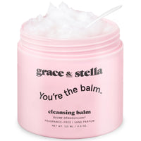 Thumbnail for grace & stella Makeup Remover Cleansing Balm - Hydrating Facial Cleanser with Vitamin E for Soft, Nourished Skin - Melt Stubborn Waterproof Make Up, Mascara, Eye Liner - Vegan Skincare (102g/ 4.3 oz)