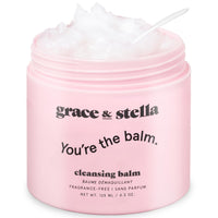 Thumbnail for grace & stella Makeup Remover Cleansing Balm - Hydrating Facial Cleanser with Vitamin E for Soft, Nourished Skin - Melt Stubborn Waterproof Make Up, Mascara, Eye Liner - Vegan Skincare (102g/ 4.3 oz)