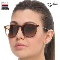 Thumbnail for Ray-Ban RB4171 ERIKA CLASSIC Phantos Shaped Non-Polarized Sunglasses for Women – Includes Official RAYBAN Eyewear Kit – Ideal Formal & Casual Wear Sunglasses – Brown Lens