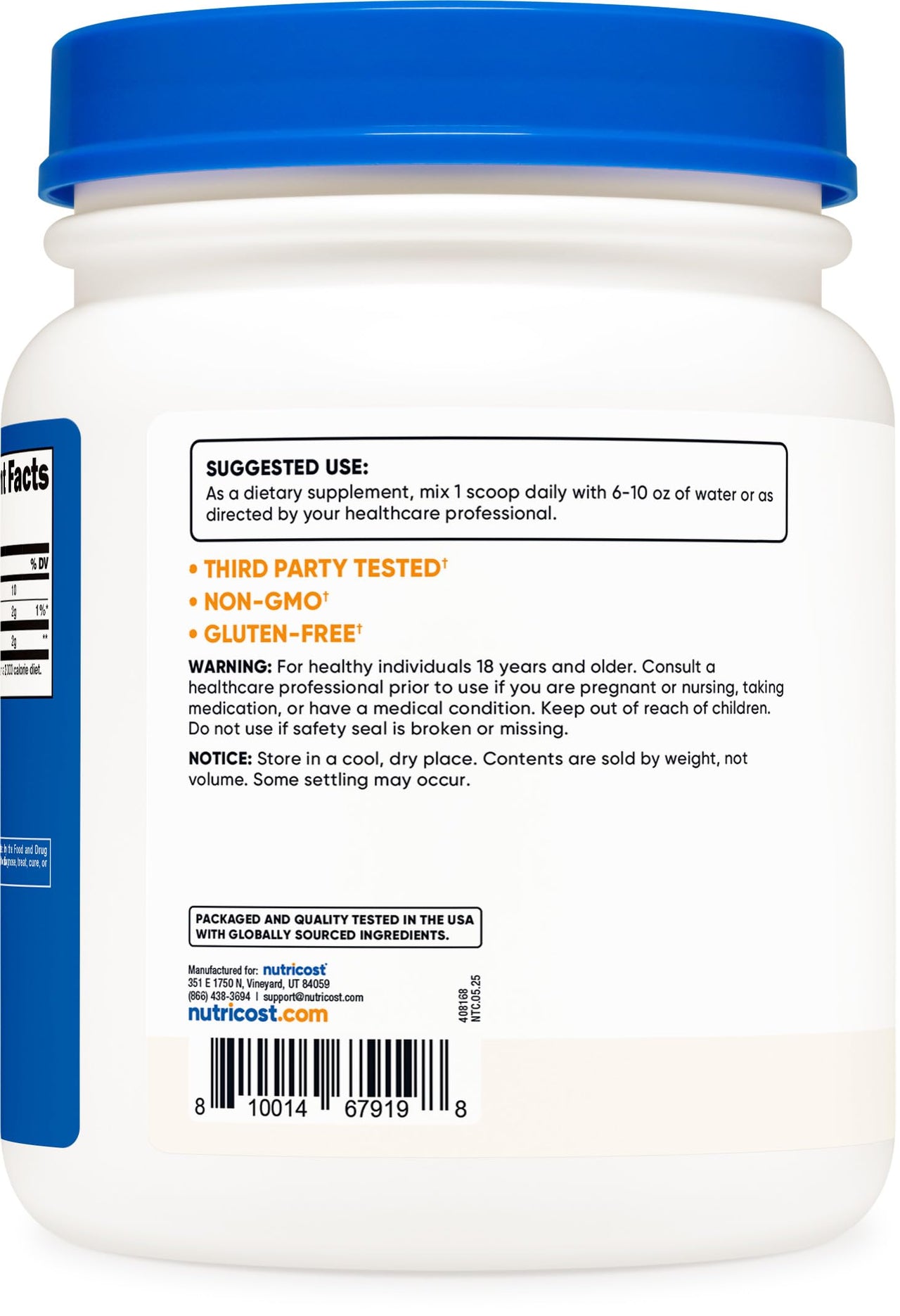 Nutricost D-Mannose Powder 500 Grams (250 Servings) - Vegan, Non-GMO and Gluten Free