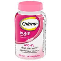 Thumbnail for Caltrate 600 Plus D3 Calcium and Vitamin D Supplement Tablets, Bone Health Supplements for Adults - 120 Count
