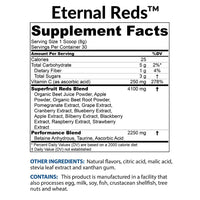 Thumbnail for BioTrust Eternal Reds, Red Superfoods Powder, Support for Heart Health and Circulation, Energy, Stamina, No Added Sugar or Caffeine, Naturally Flavored and Sweetened, Berry Flavor (30 Servings)