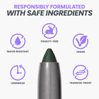 Thumbnail for Wonderskin IYKYK Eyeshadow Stick - Longwear Eye Shadow Sticks, Budge-Proof & Waterproof Shimmer Eyeshadow Stick with Built-in Sharpener (Green Smoke)
