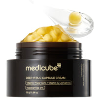 Thumbnail for medicube Capsule Cream with Deep Vitamin C | Liposome Vitamin C Golden Capsule for Radiance & Firm-Looking Skin | Hydrating Glow Gel Texture | Korean Skincare, 1.94 oz