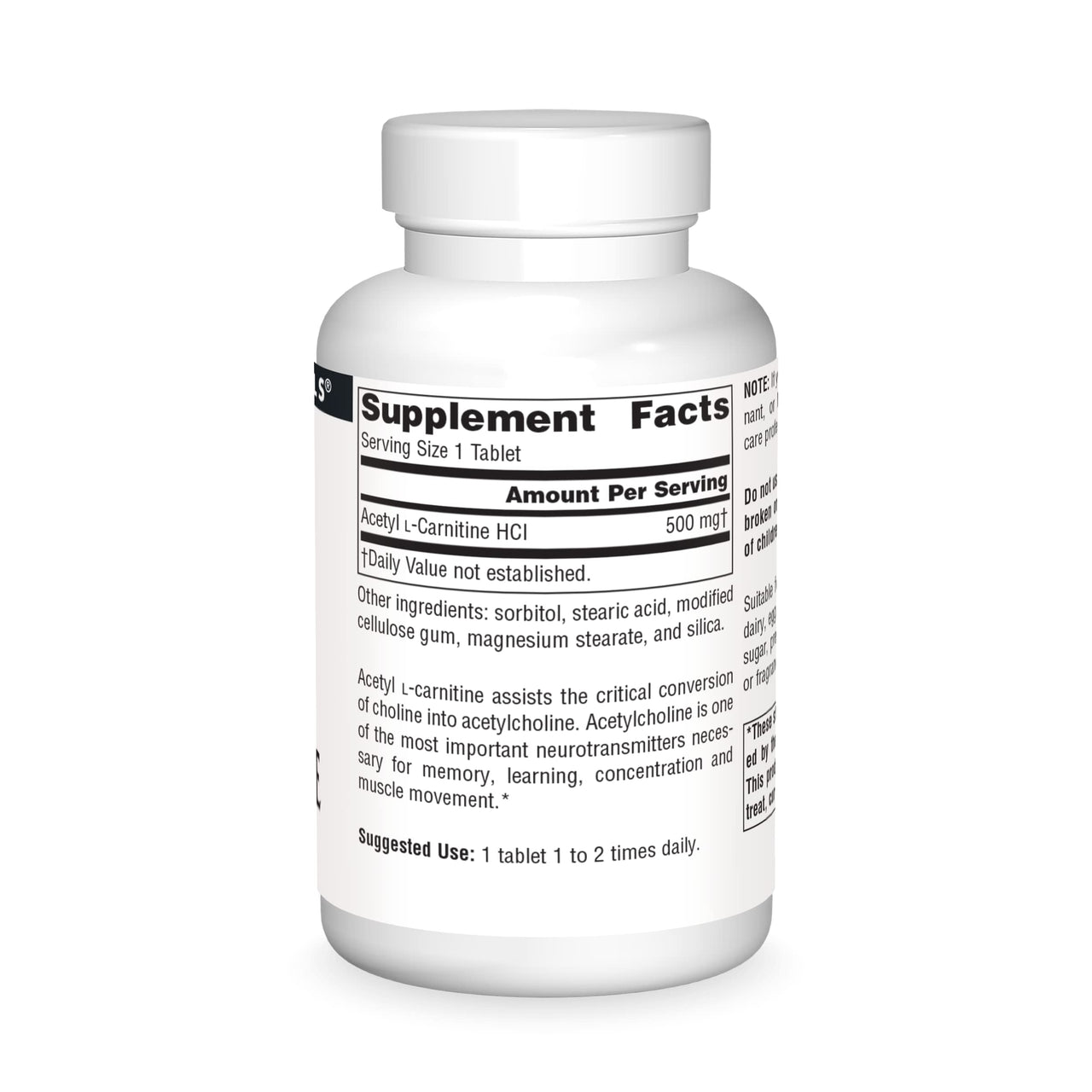 Source Naturals Acetyl L-Carnitine 500mg, 60 Tablets