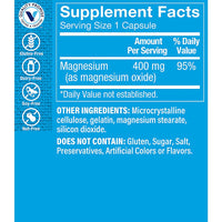 Thumbnail for The Vitamin Shoppe Magnesium 400MG - Muscle Relaxation, Bone Health & Energy Production Support, Daily Mineral (200 Capsules)