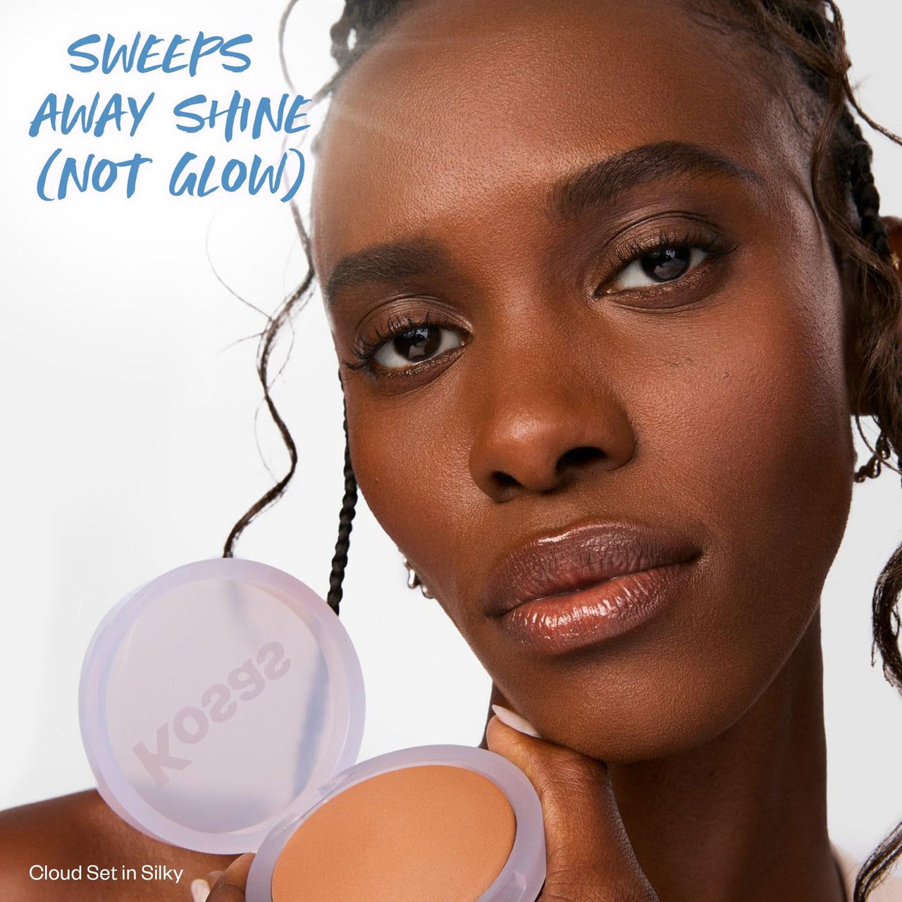 Kosas Cloud Set Pressed Setting Powder – Translucent Shine Control Face Powder, Soft Matte Finish, Silky (Sheer Tan Deep)