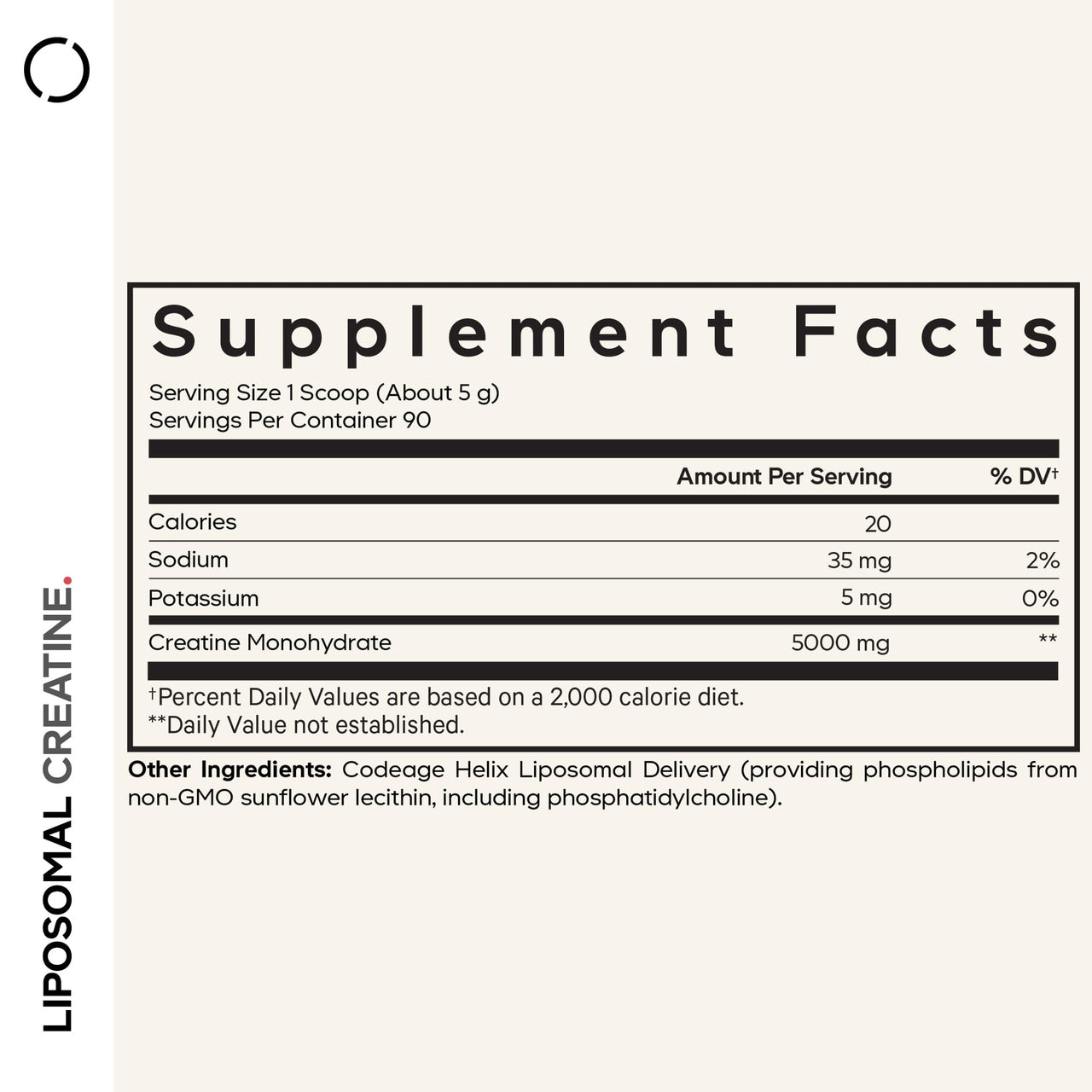 Codeage Liposomal Creatine Powder Supplement - 3-Month Supply - 5000mg Creatine Monohydrate Pre Workout & Post Workouts - Unflavored Creatine, Pure Creatine Powder, Creatinine for Sports - 90 Servings