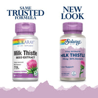 Thumbnail for SOLARAY Milk Thistle Seed Extract 175mg Antioxidant Intended to Help Support a Normal, Healthy Liver Non-GMO & Vegan