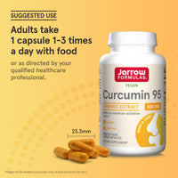 Thumbnail for Jarrow Formulas Curcumin 95 Supplement - Turmeric Extract Supplement, 500 mg for Antioxidant & Joint Support, 120 Capsules
