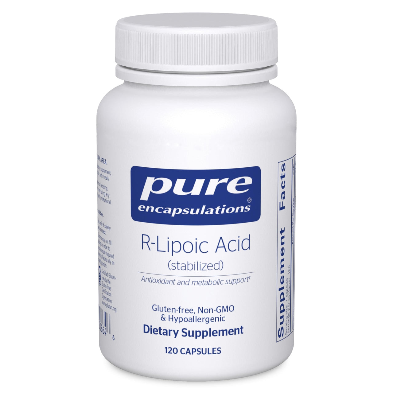 Pure Encapsulations R-Lipoic Acid (Stabilized) | Hypoallergenic Supplement with Enhanced Antioxidant Protection and Metabolic Support* | 120 Capsules