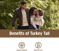 Thumbnail for Om Mushroom Superfood Turkey Tail Mushroom Capsules Superfood Supplement, 90 Count, 30 Days, Immune Support, Polysacchrides, Beta-Glucans, Gut Health & Holistic Defense Mushroom Supplement