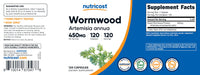 Thumbnail for Nutricost Wormwood Capsules 450mg 120 Capsules - Vegetarian Caps, Gluten Free and Non-GMO