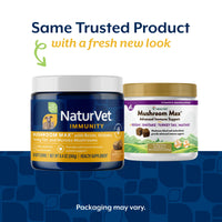 Thumbnail for NaturVet Mushroom Max Advanced Immune Support Dog Supplement – Helps Strengthen Immunity, Overall Health for Dogs – Includes Shitake Mushrooms, Reishi, Turkey Tail – 60 Ct.