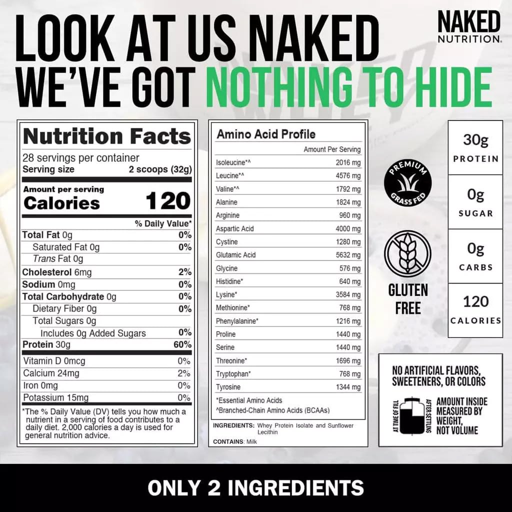 NAKED Whey Isolate Protein Powder (28 Servings) Cherry Lime Energy Pre Workout (30 Servings) – Grass-Fed; Non-GMO; Gluten Free; Vegan
